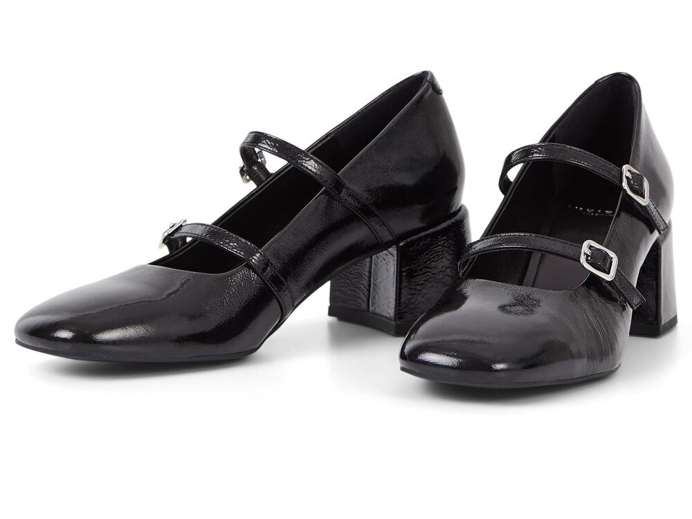 VAGABOND SHOEMAKERS WOMEN'S ADISON PATENT LEATHER MARYJANE HEEL PUMP, BLACK, 6